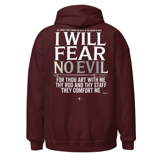 Fear No Evil Hoodie  Christian Bible Verse Hoodie