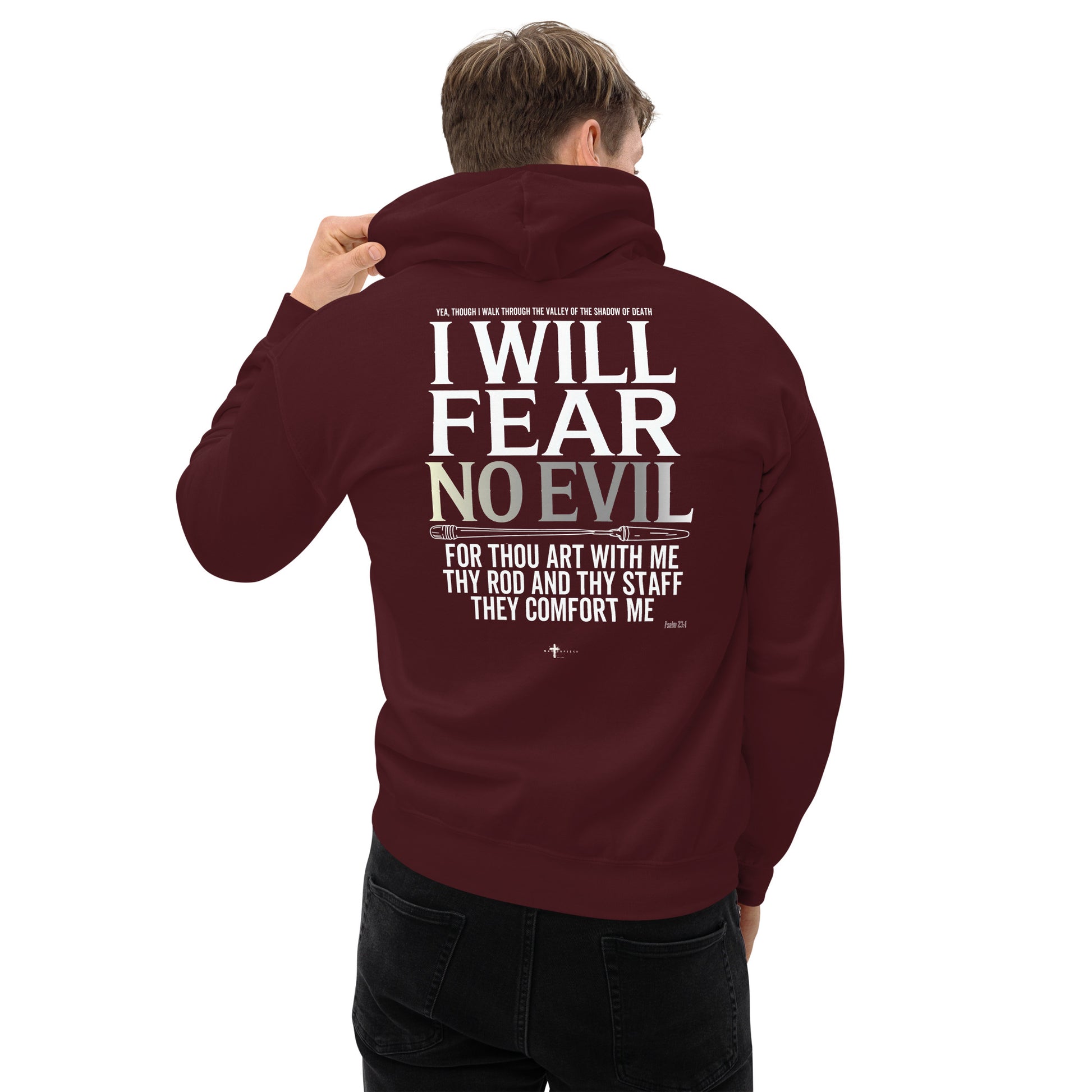 Fear No Evil  Christian Bible Verse Hoodie