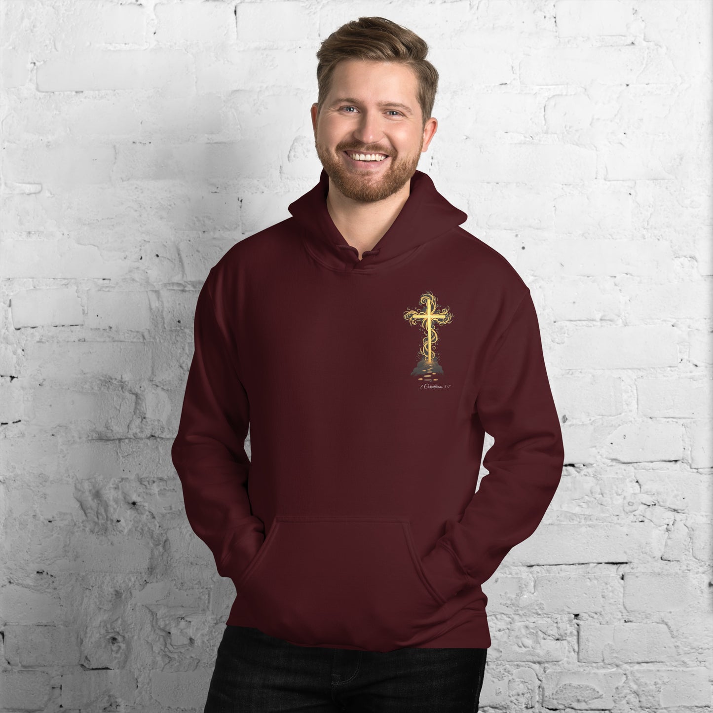 Walk by Faith Not By Sight Hoodie  Christian Bible Verse Hoodie