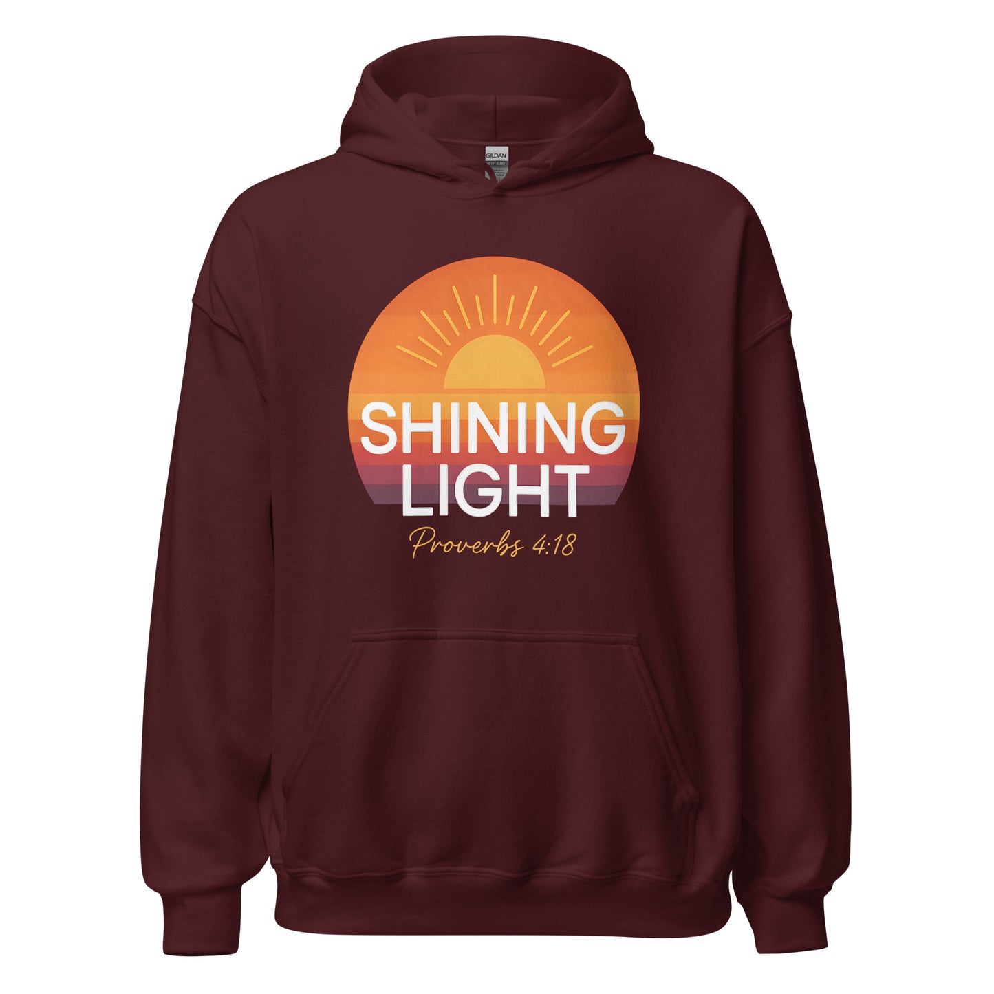 Shining Light Christian Hoodie Proverbs 4:18