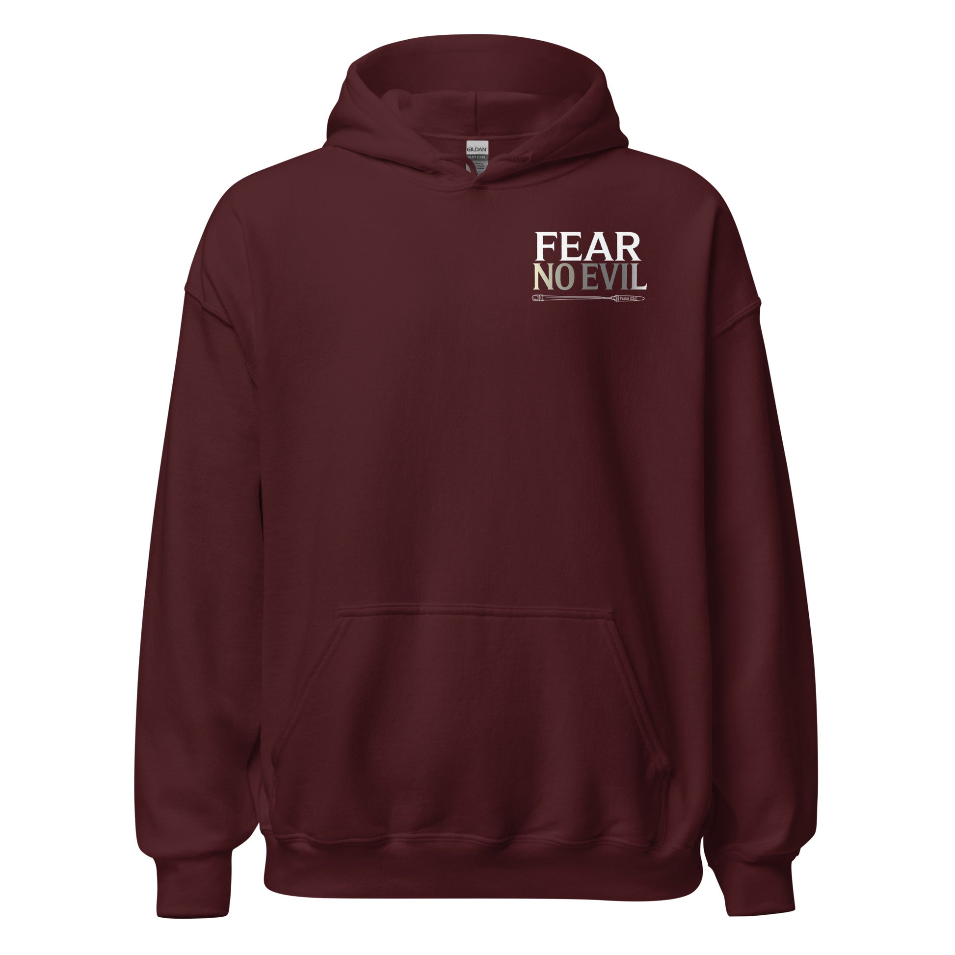 Fear No Evil Hoodie  Christian Bible Verse Hoodie Psalm 23