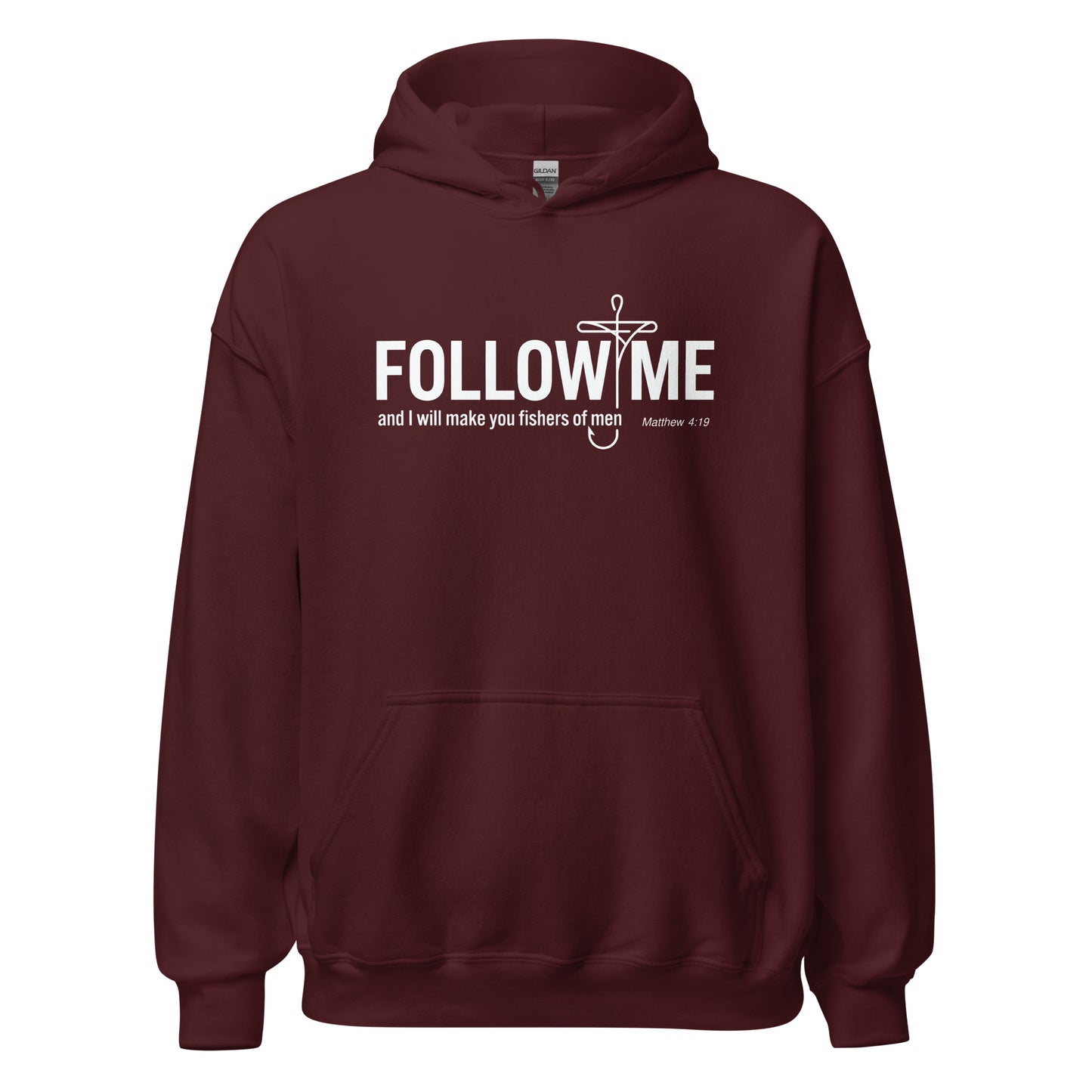 follow me  Christian hoodie Matthew 4:10