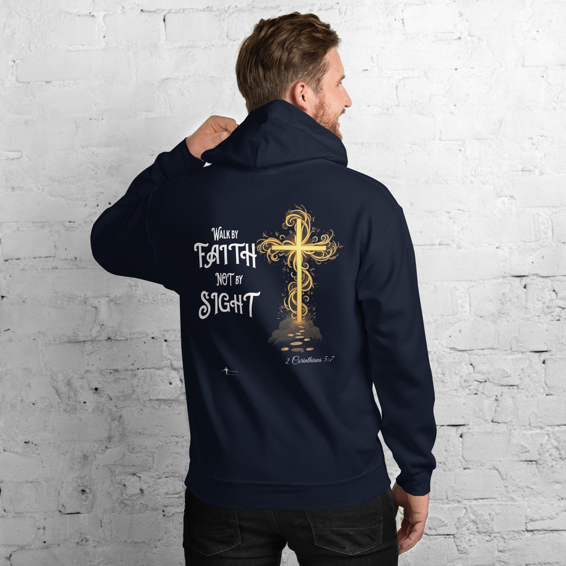Walk by Faith Not By Sight Hoodie  Christian Bible Verse Hoodie