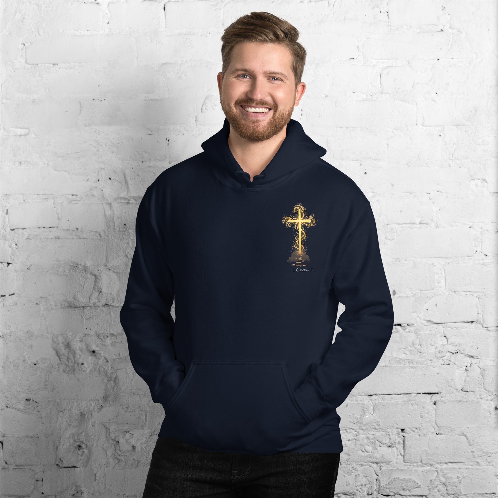 Walk by Faith Not By Sight Hoodie  Christian Bible Verse Hoodie