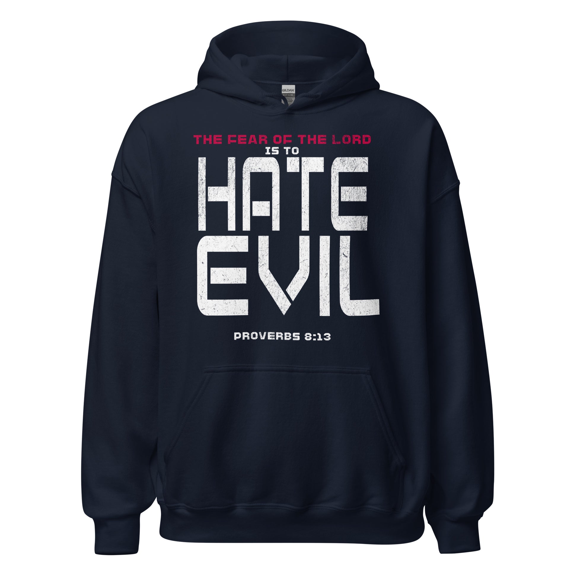 Fear The Lord Hate Evil Hoodie  Christian Bible Verse T-Shirt