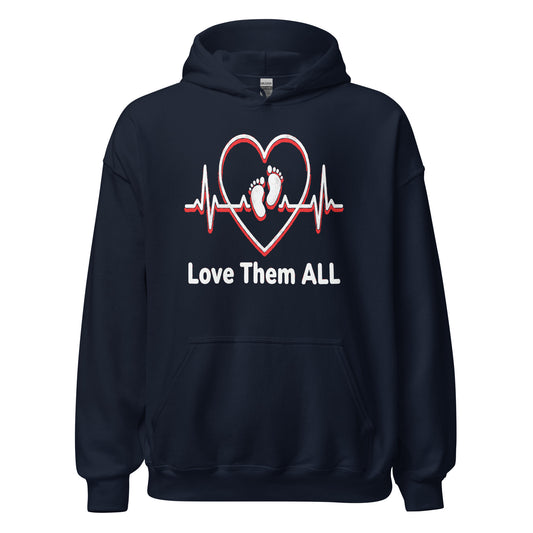 Love Them ALL Pro-Life Christian Hoodie Psalm 139:13 