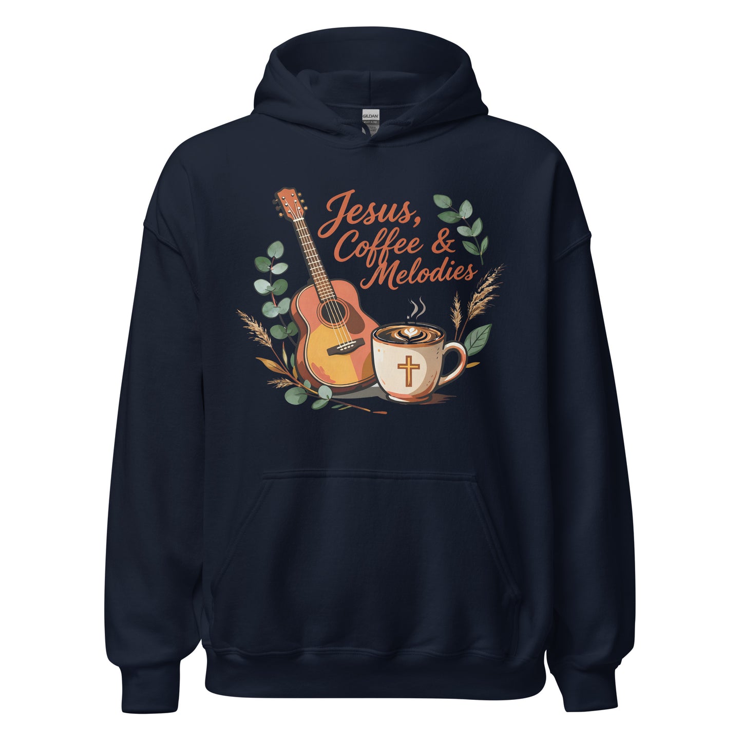  Jesus Coffee and Melodies Christian Hoodie 