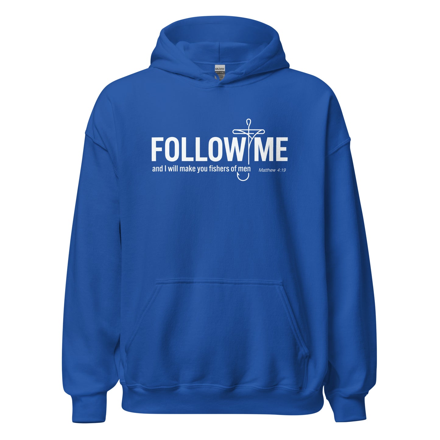  follow me  Christian hoodie Matthew 4:19