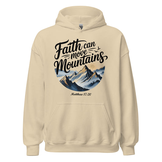  Faith can move mountains Christian hoodie