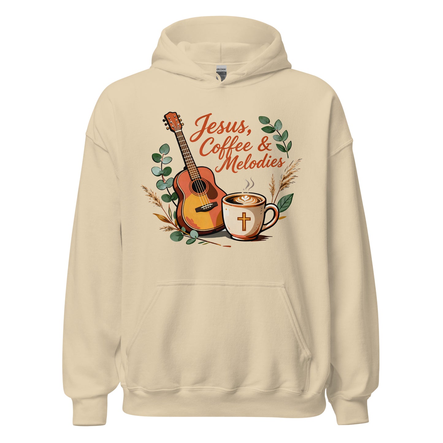  Jesus Coffee and Melodies Christian Hoodie 