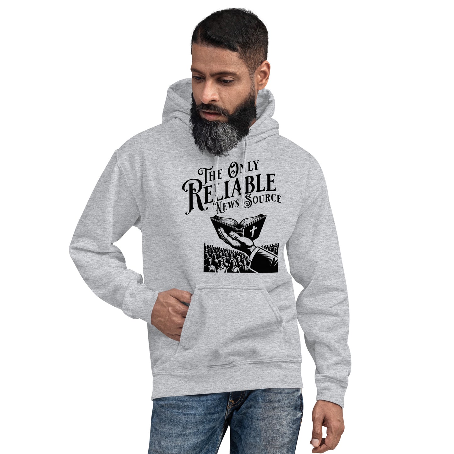 The Only Reliable News Hoodie  Christian Bible Verse Hoodie