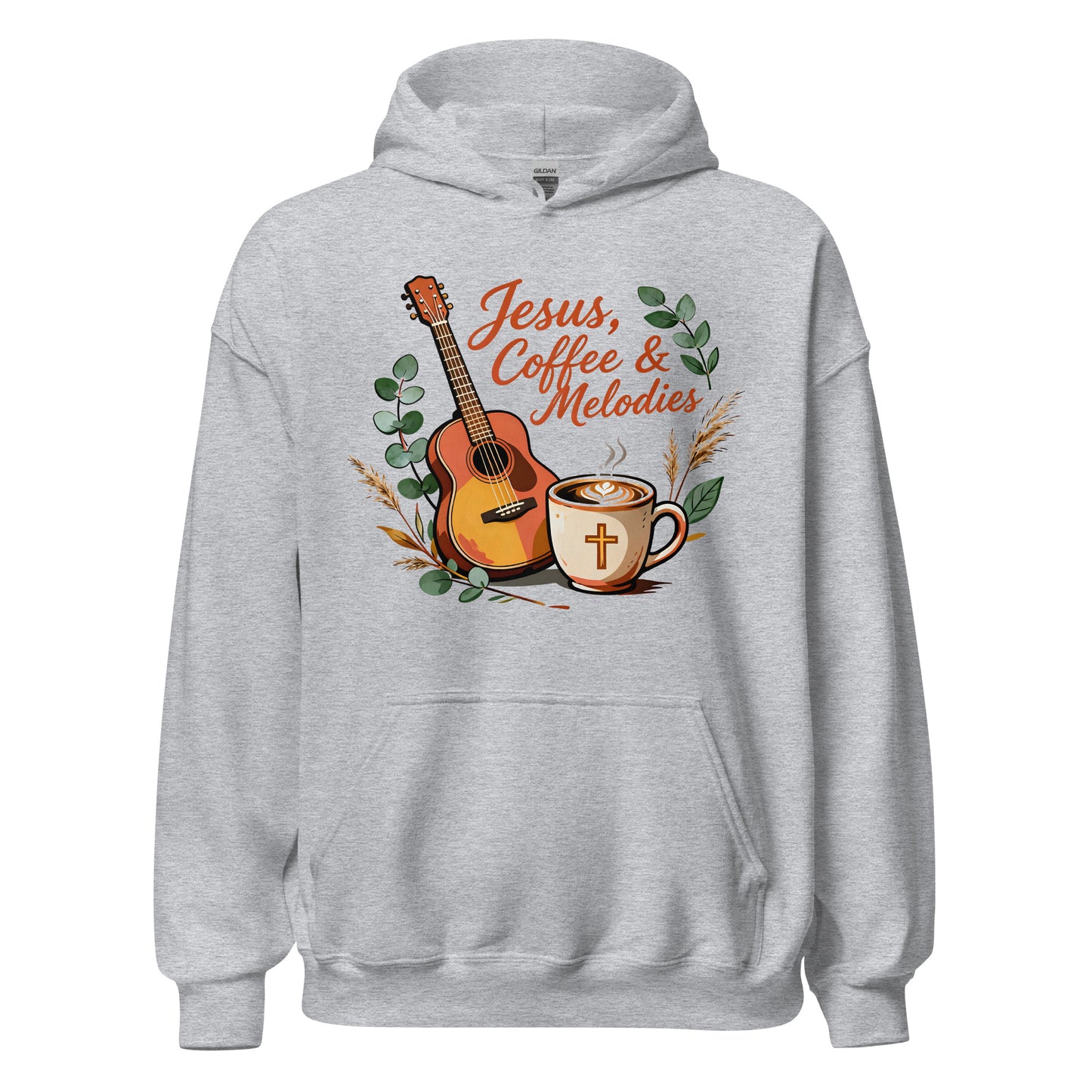  Jesus Coffee and Melodies Christian Hoodie 
