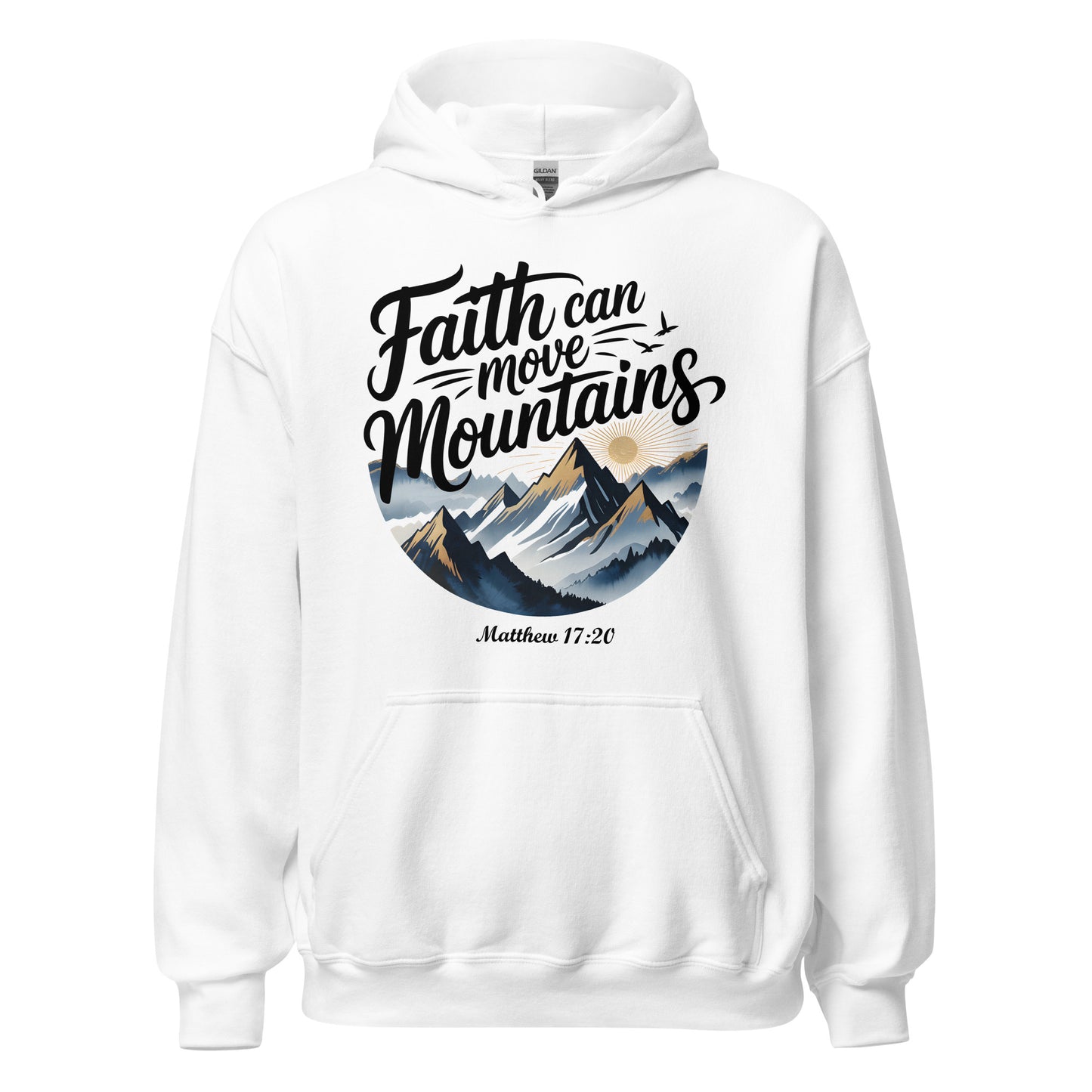  Faith can move mountains Christian hoodie