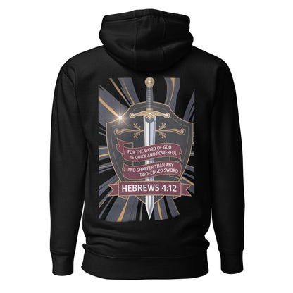 Two Edged Sword Premium Hoodie  Christian Bible Verse Premium Hoodie