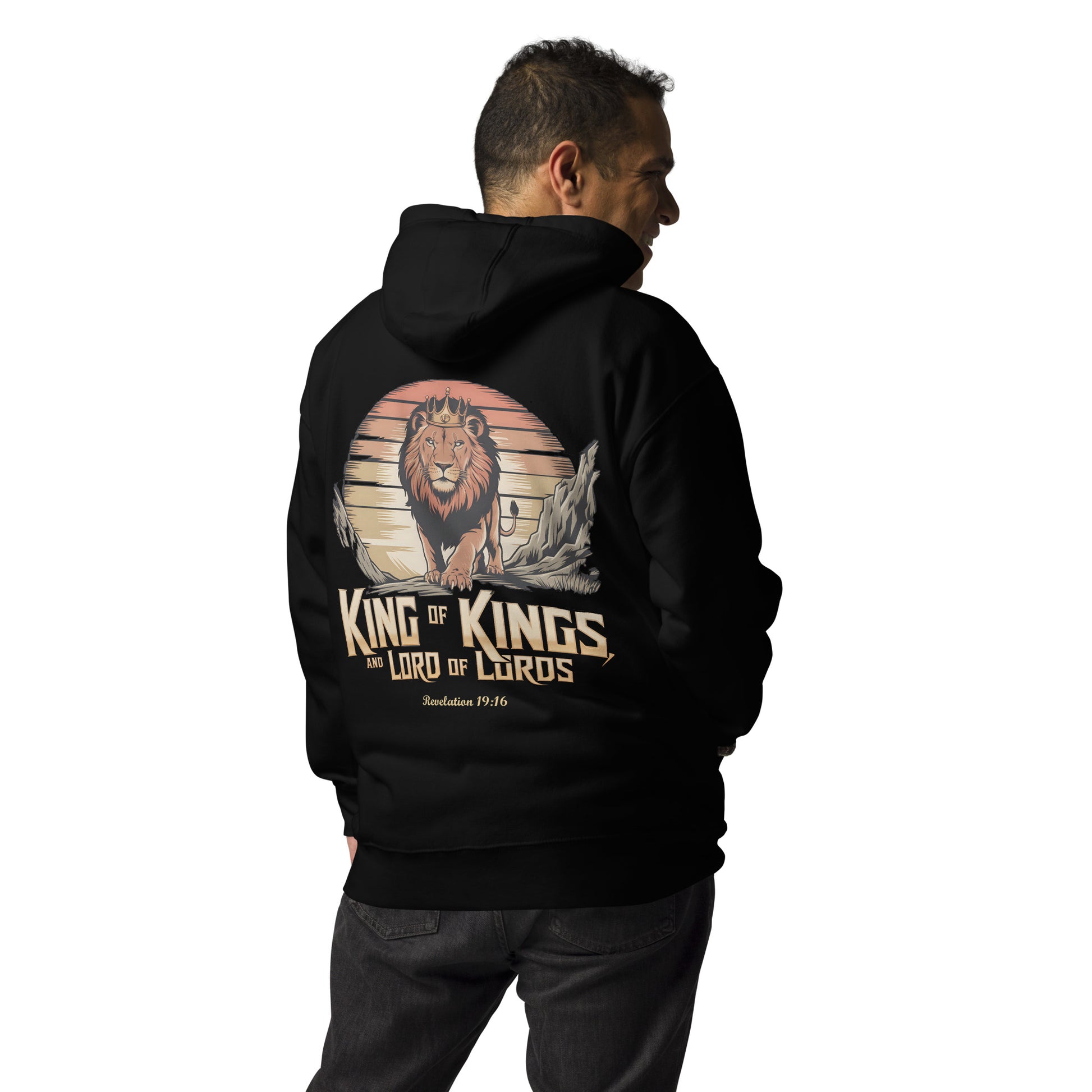 King of Kings Premium Hoodie  Christian Bible Verse Premium Hoodie