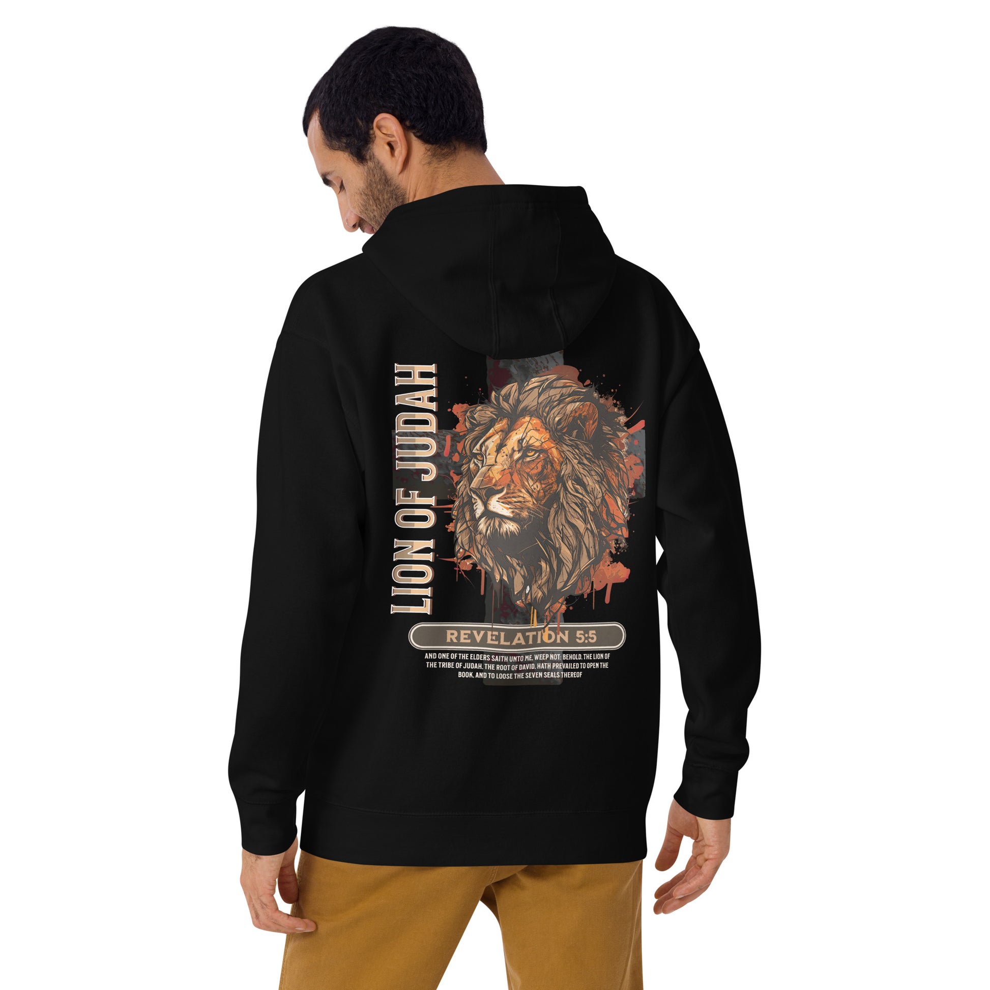 Lion of Judah Premium Hoodie  Christian Bible Verse Premium Hoodie