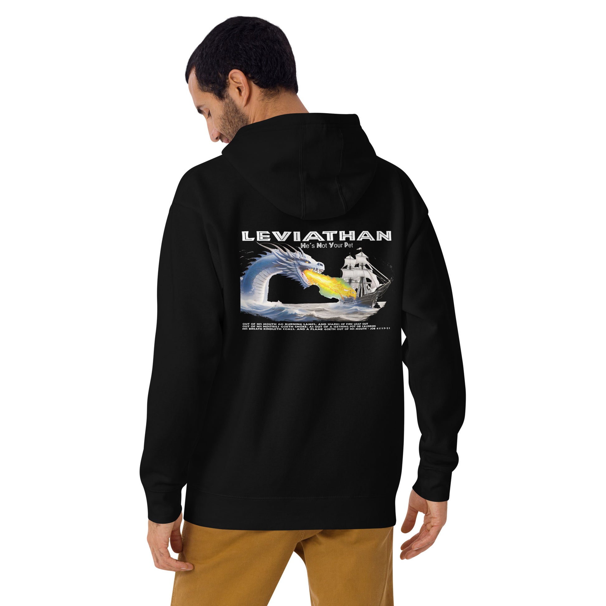 Levithan Premium Hoodie  Christian Bible Verse Premium Hoodie