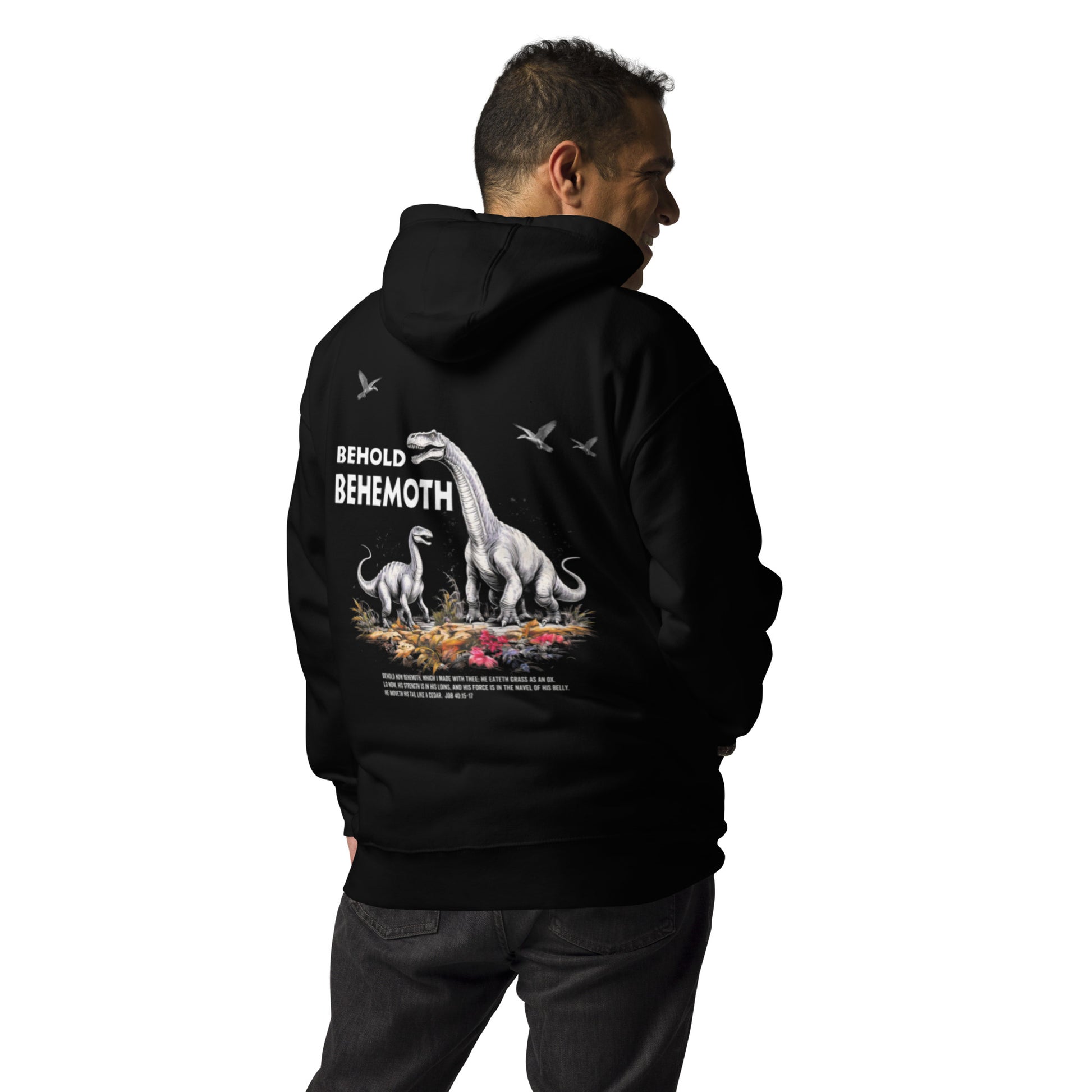Behold Behemoth Premium Hoodie  Christian Bible Verse Premium Hoodie