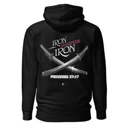 Iron Sharpens Iron Premium Hoodie  Christian Bible Verse Premium Hoodie