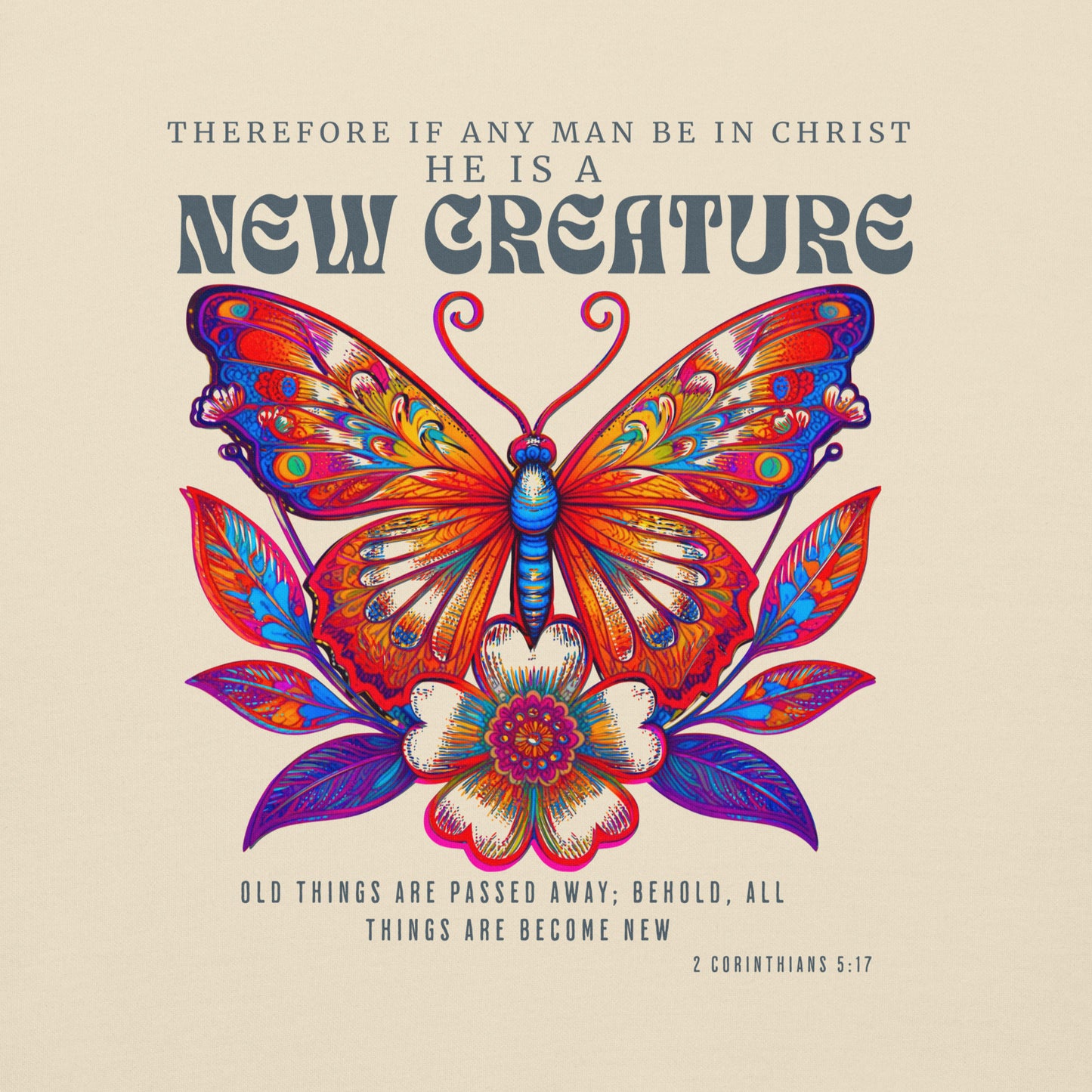 New Creature Premium  Christian Bible Verse Hoodie