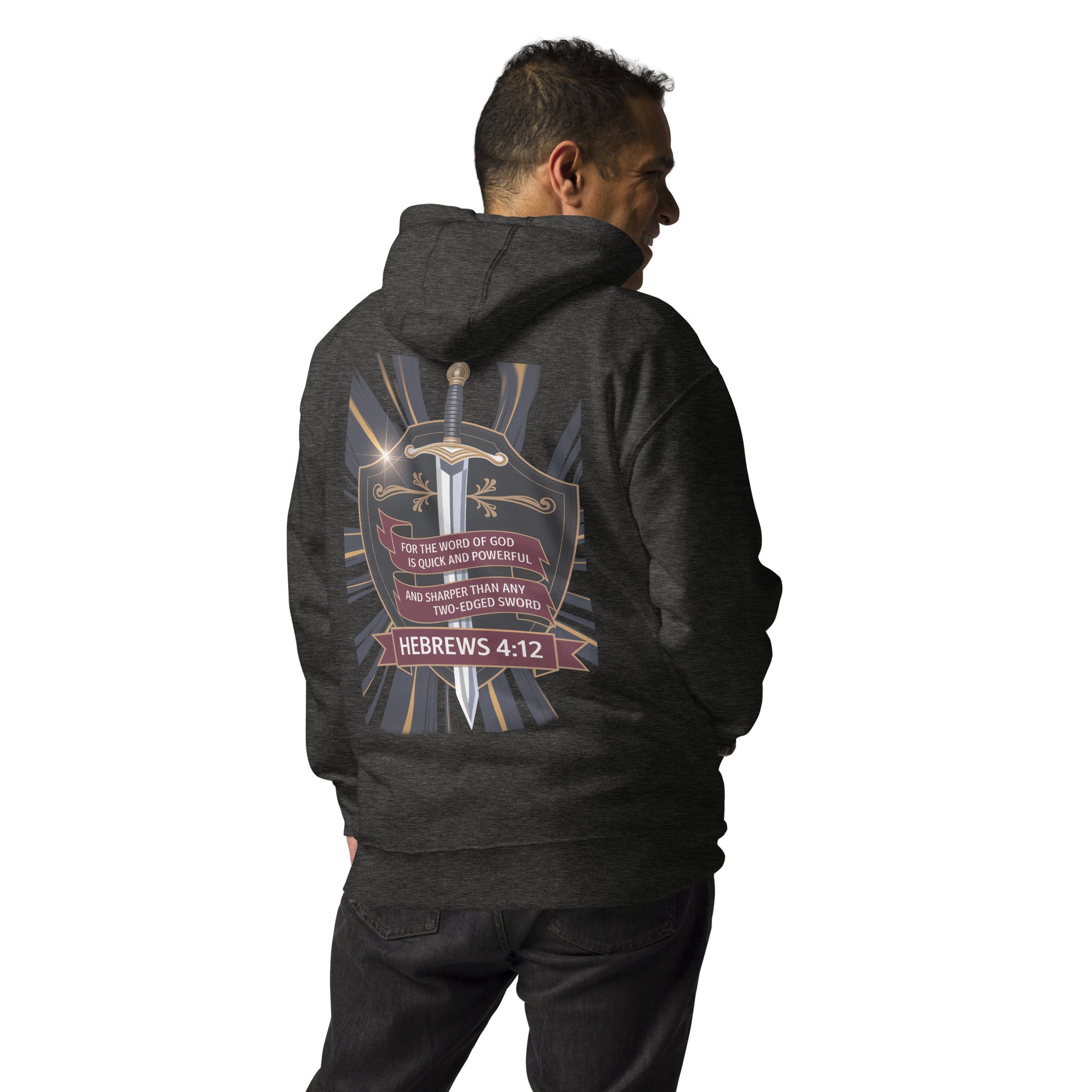 Two Edged Sword Premium Hoodie  Christian Bible Verse Premium Hoodie