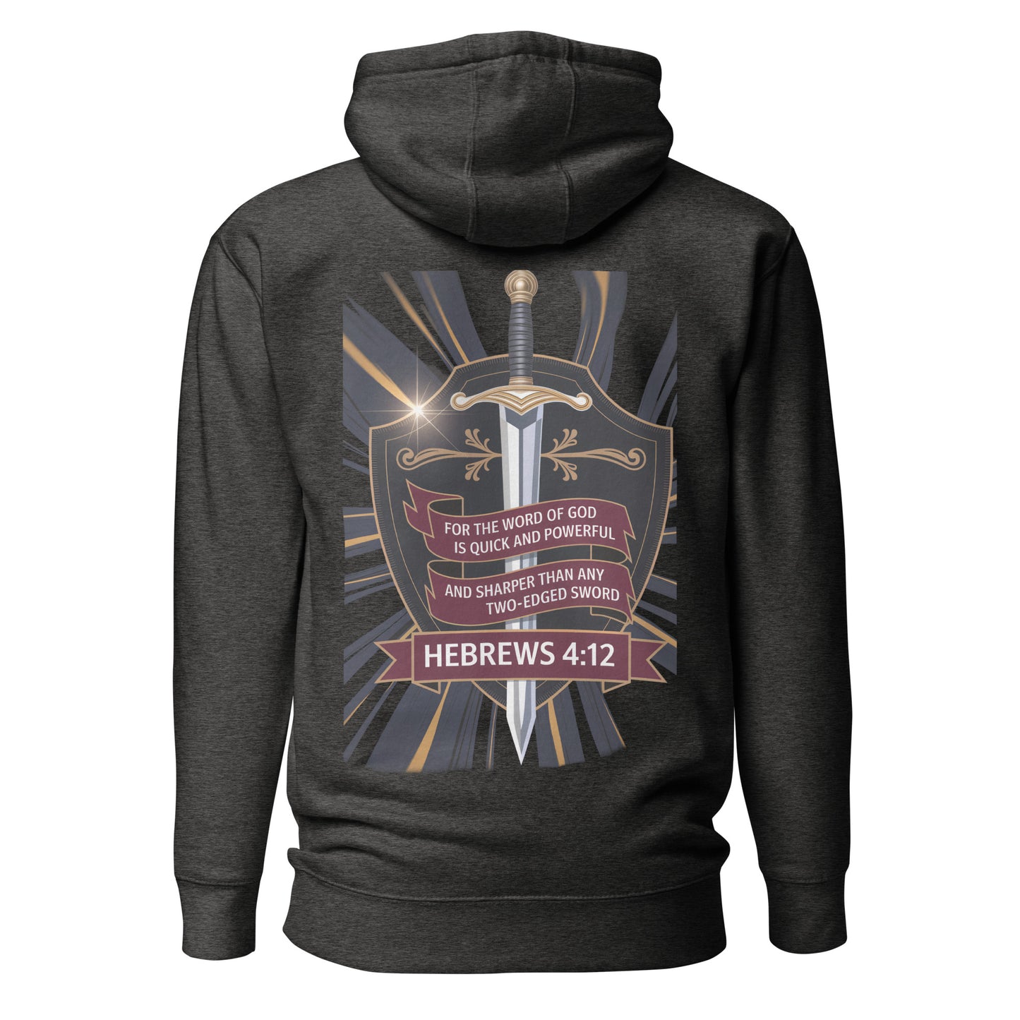 Two Edged Sword Premium Hoodie  Christian Bible Verse Premium Hoodie