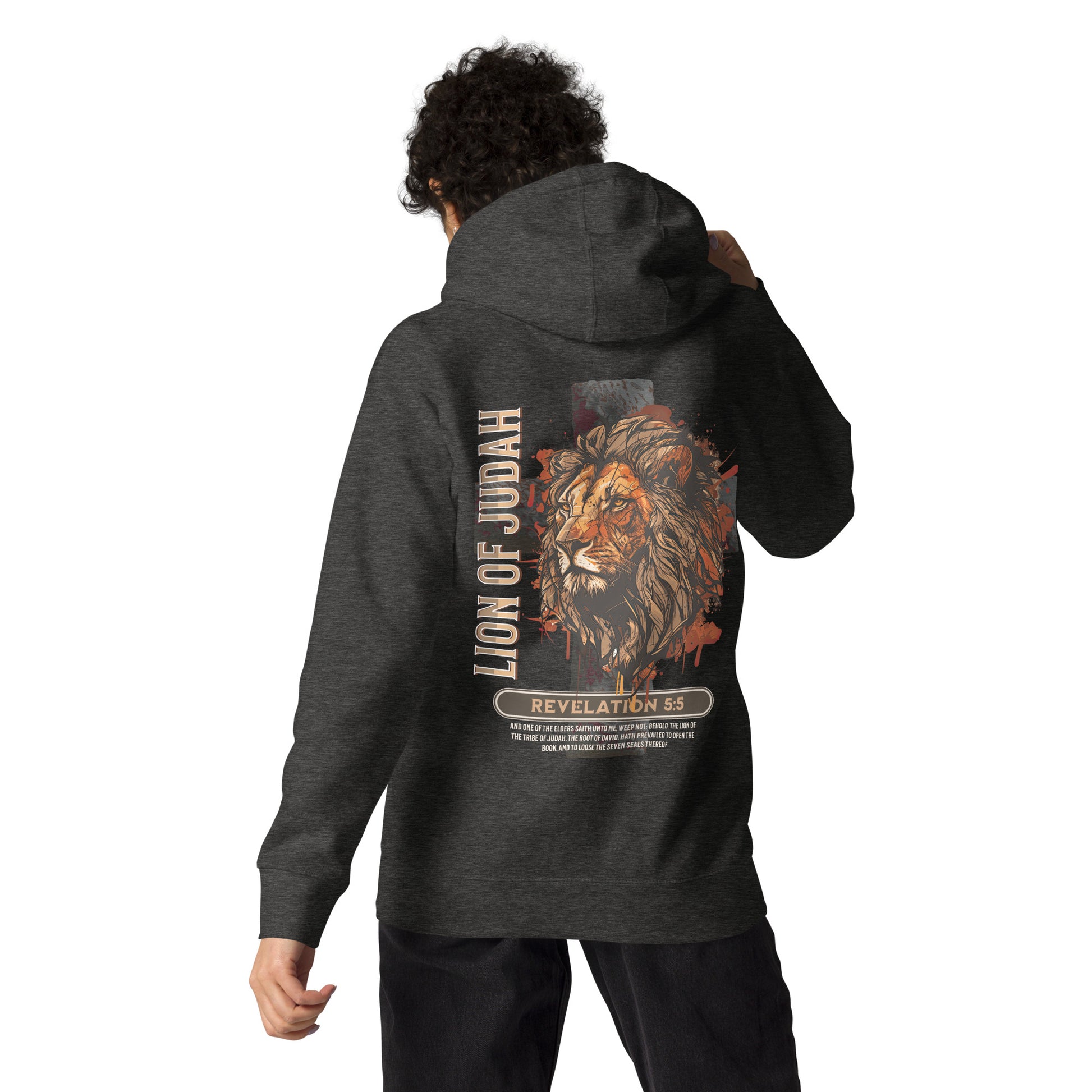 Lion of Judah Premium Hoodie  Christian Bible Verse Premium Hoodie