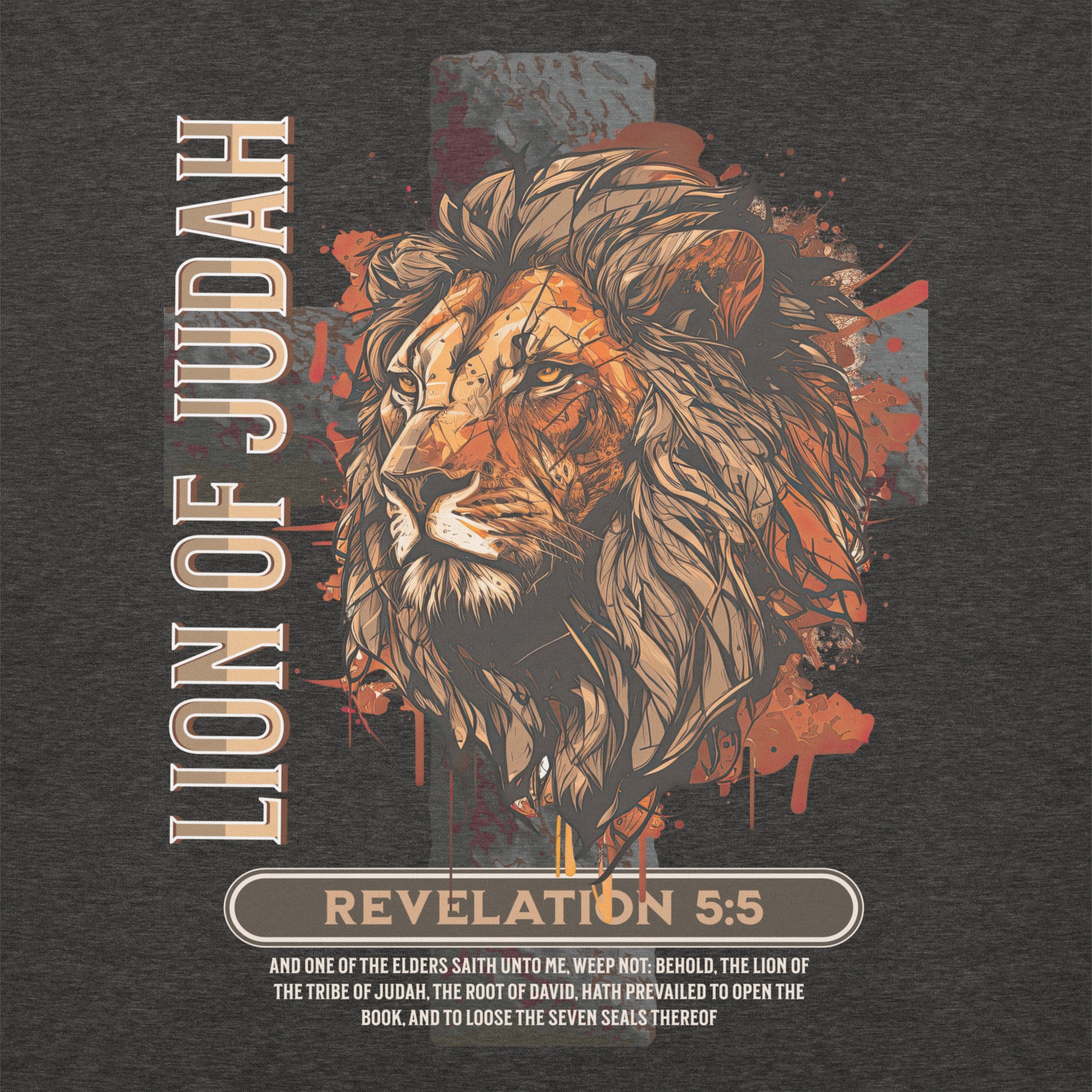 Lion of Judah Premium Hoodie  Christian Bible Verse Premium Hoodie