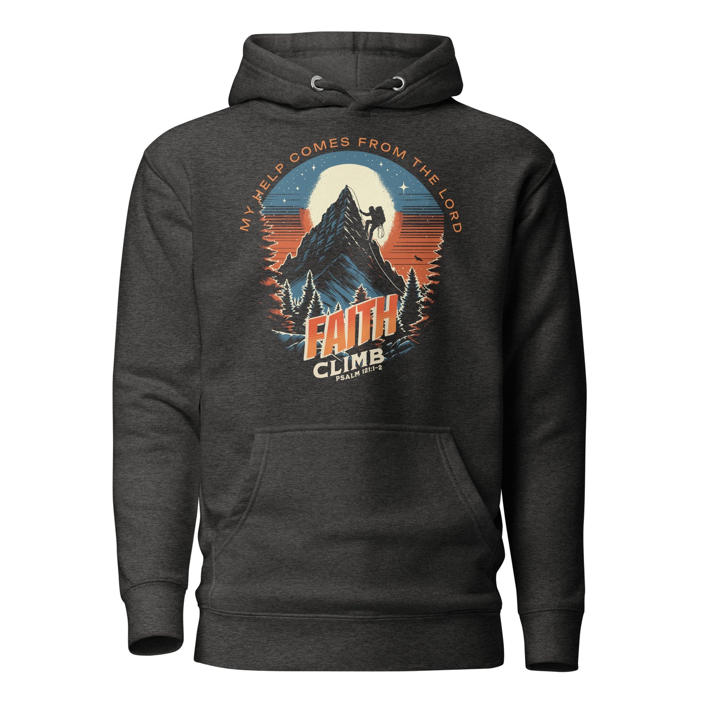Faith Climb Premium Hoodie  Christian Bible Verse Premium Hoodie
