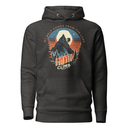 Faith Climb Premium Hoodie  Christian Bible Verse Premium Hoodie