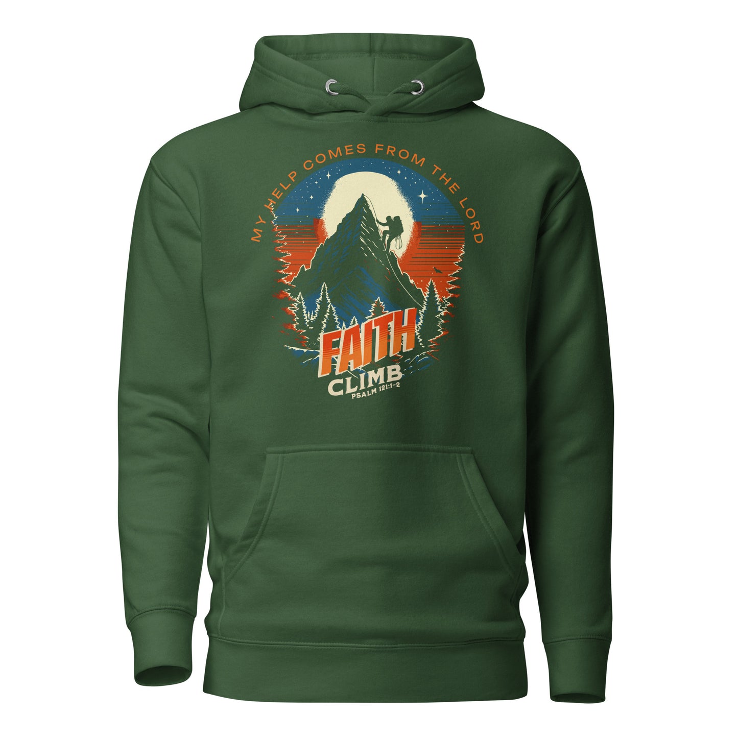 Faith Climb Premium Hoodie  Christian Bible Verse Premium Hoodie