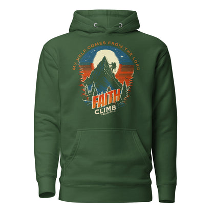 Faith Climb Premium Hoodie  Christian Bible Verse Premium Hoodie