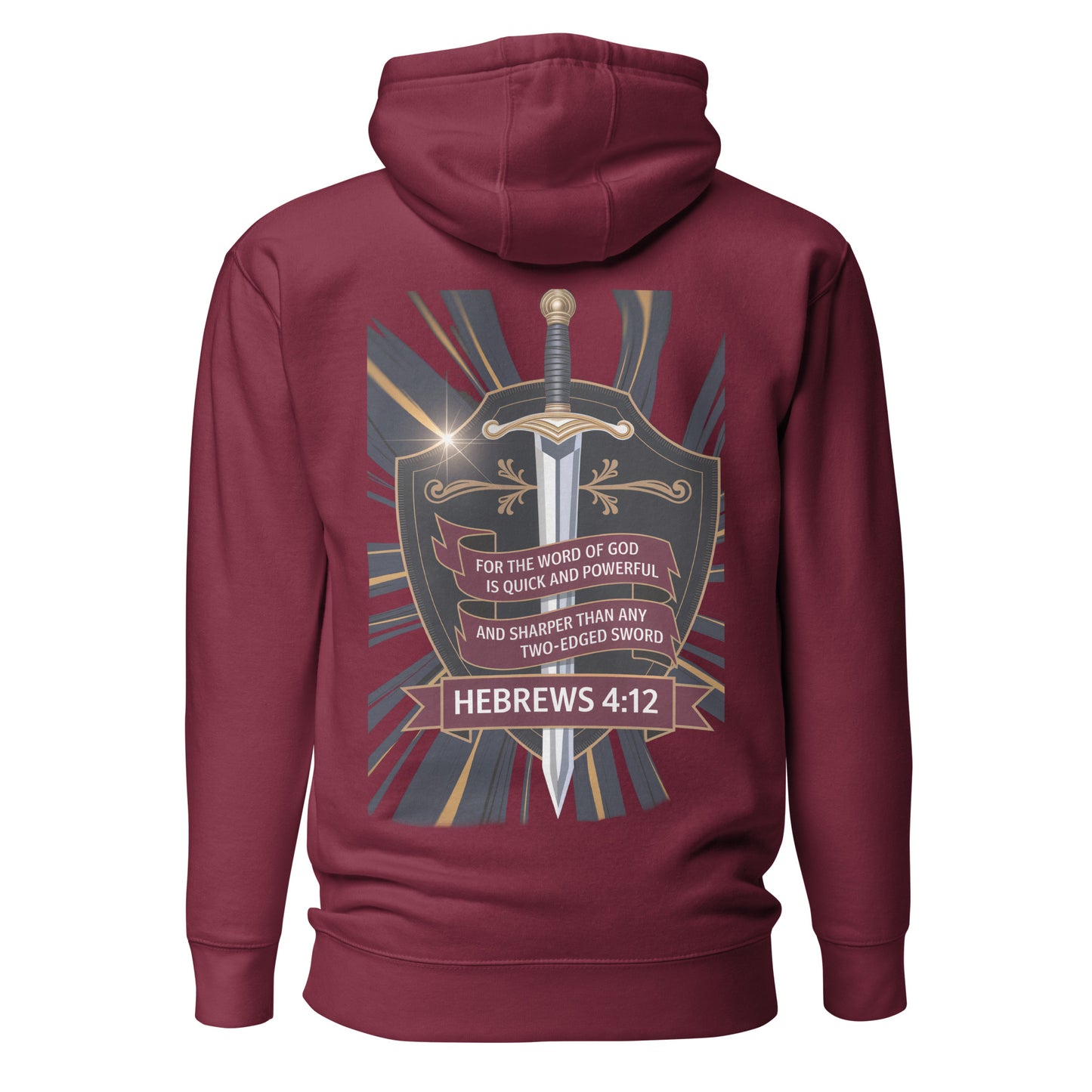 Two Edged Sword Premium Hoodie  Christian Bible Verse Premium Hoodie
