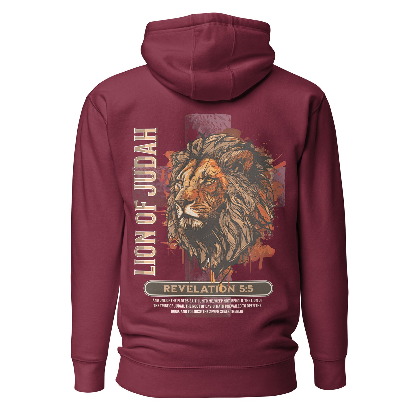 Lion of Judah Premium Hoodie  Christian Bible Verse Premium Hoodie