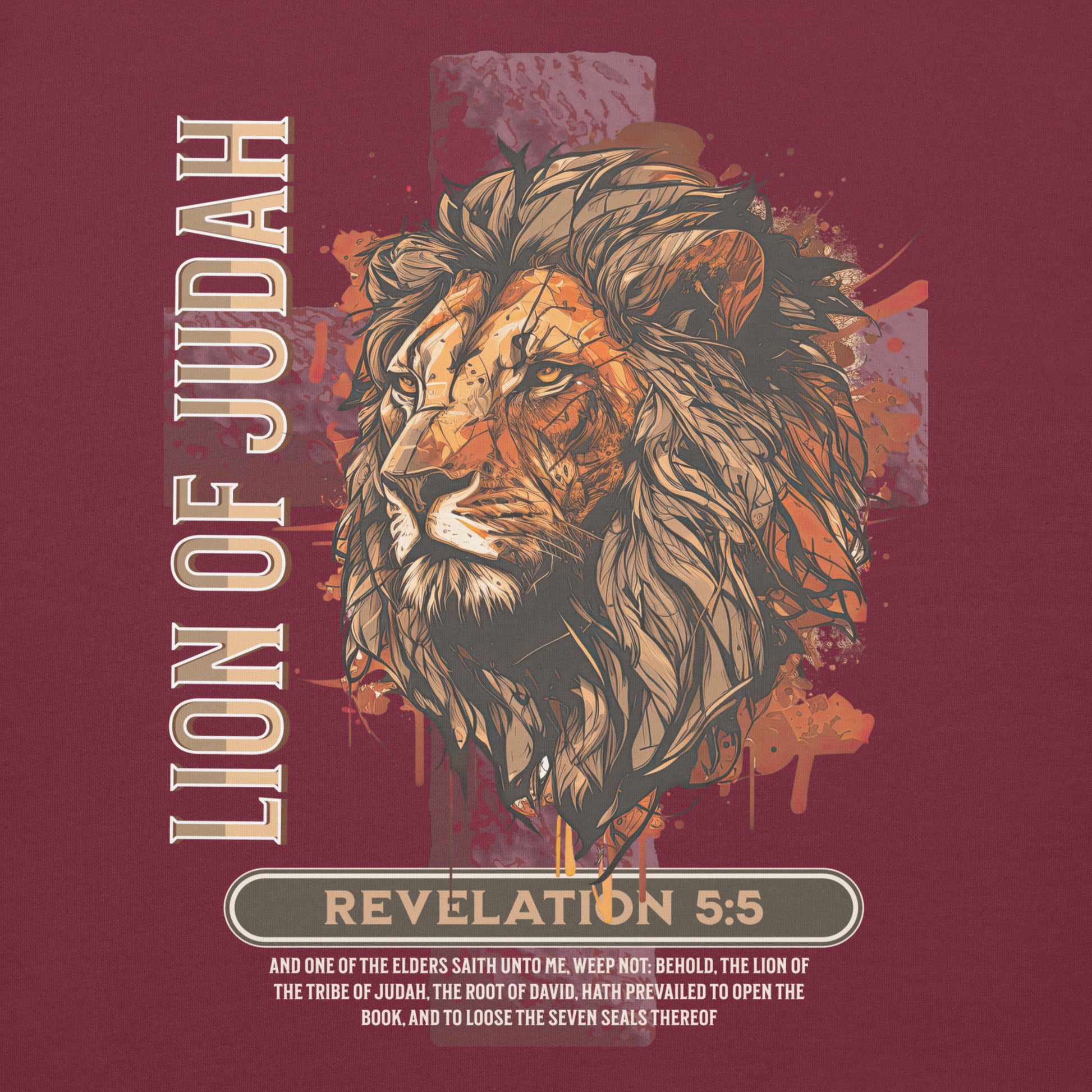 Lion of Judah Premium Hoodie  Christian Bible Verse Premium Hoodie