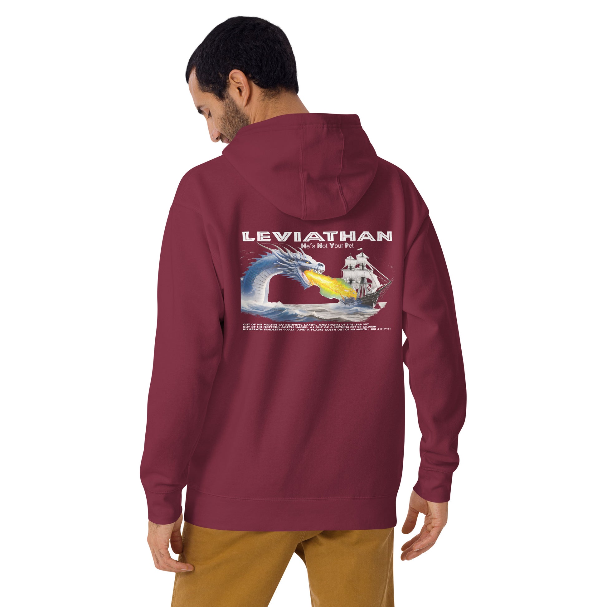 Levithan Premium Hoodie  Christian Bible Verse Premium Hoodie