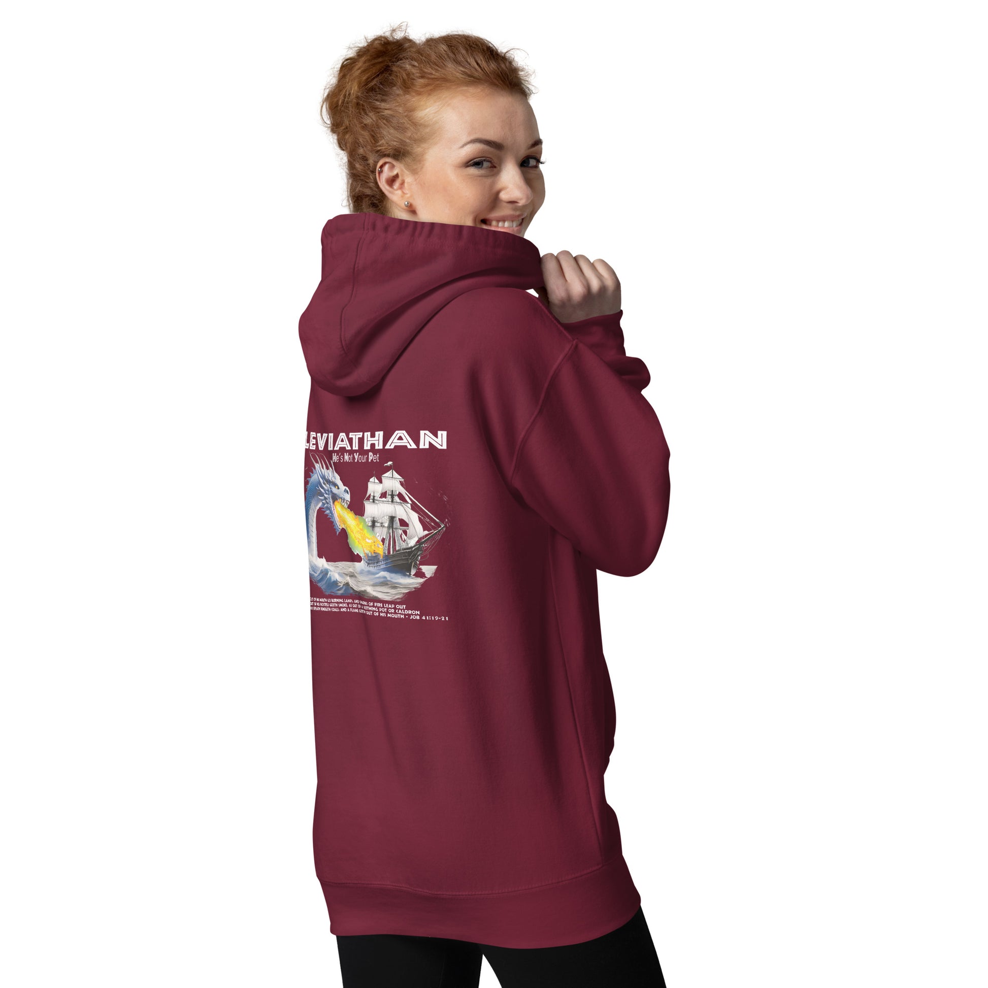 Levithan Premium Hoodie  Christian Bible Verse Premium Hoodie