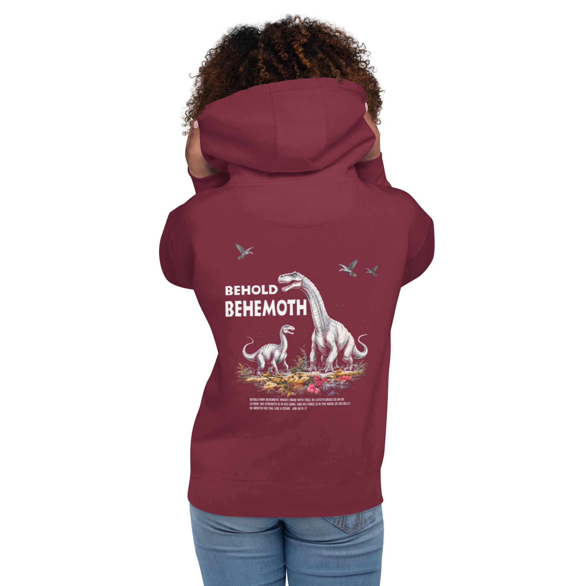 Behold Behemoth Premium Hoodie  Christian Bible Verse Premium Hoodie