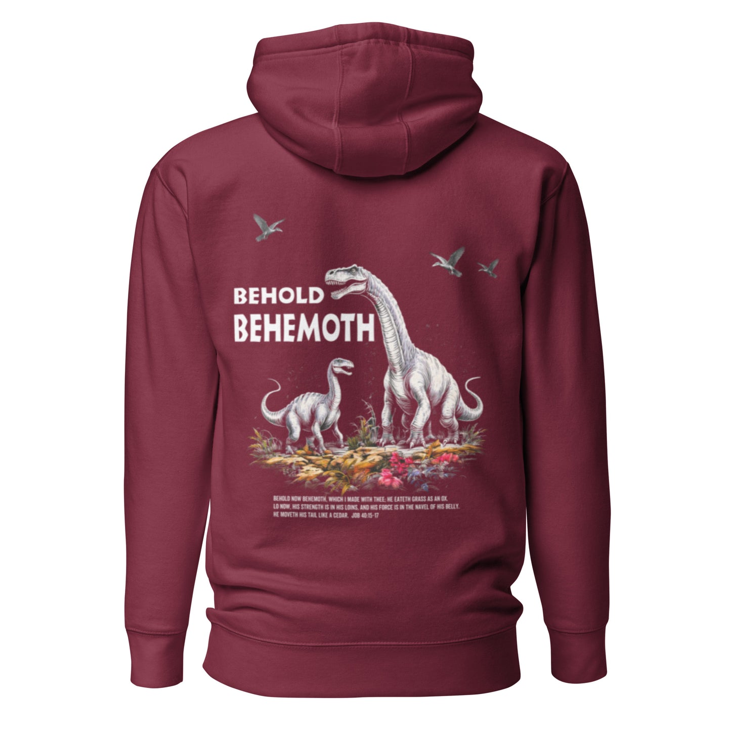 Behold Behemoth Premium Hoodie  Christian Bible Verse Premium Hoodie