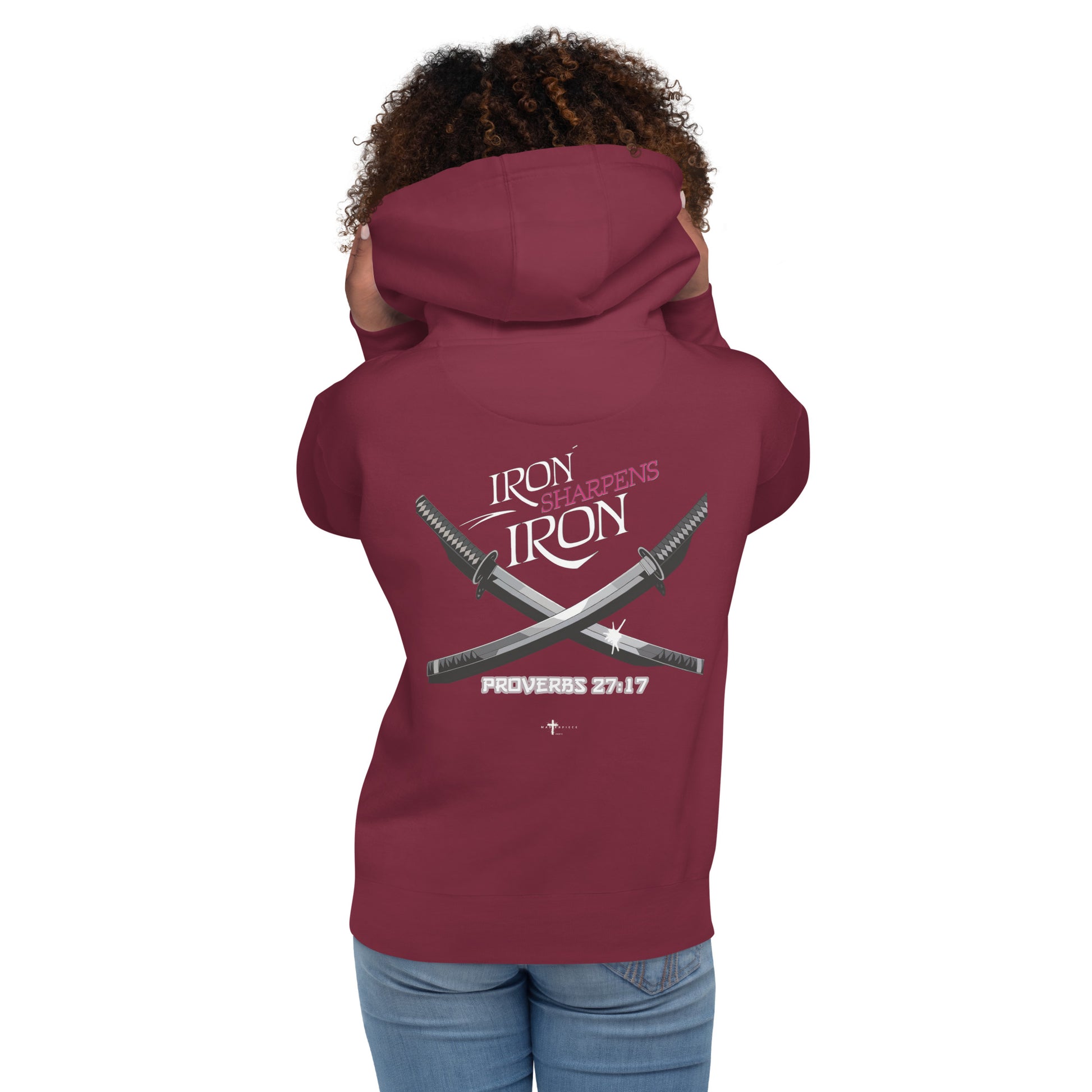 Iron Sharpens Iron Premium Hoodie  Christian Bible Verse Premium Hoodie