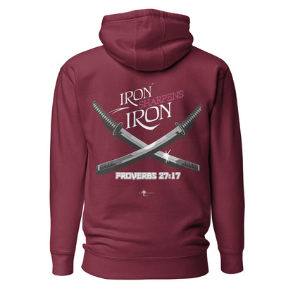 Iron Sharpens Iron Premium Hoodie  Christian Bible Verse Premium Hoodie