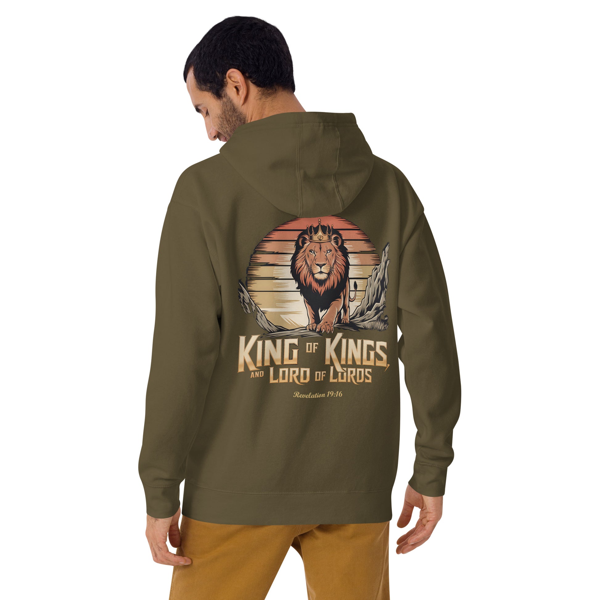 King of Kings Premium Hoodie  Christian Bible Verse Premium Hoodie