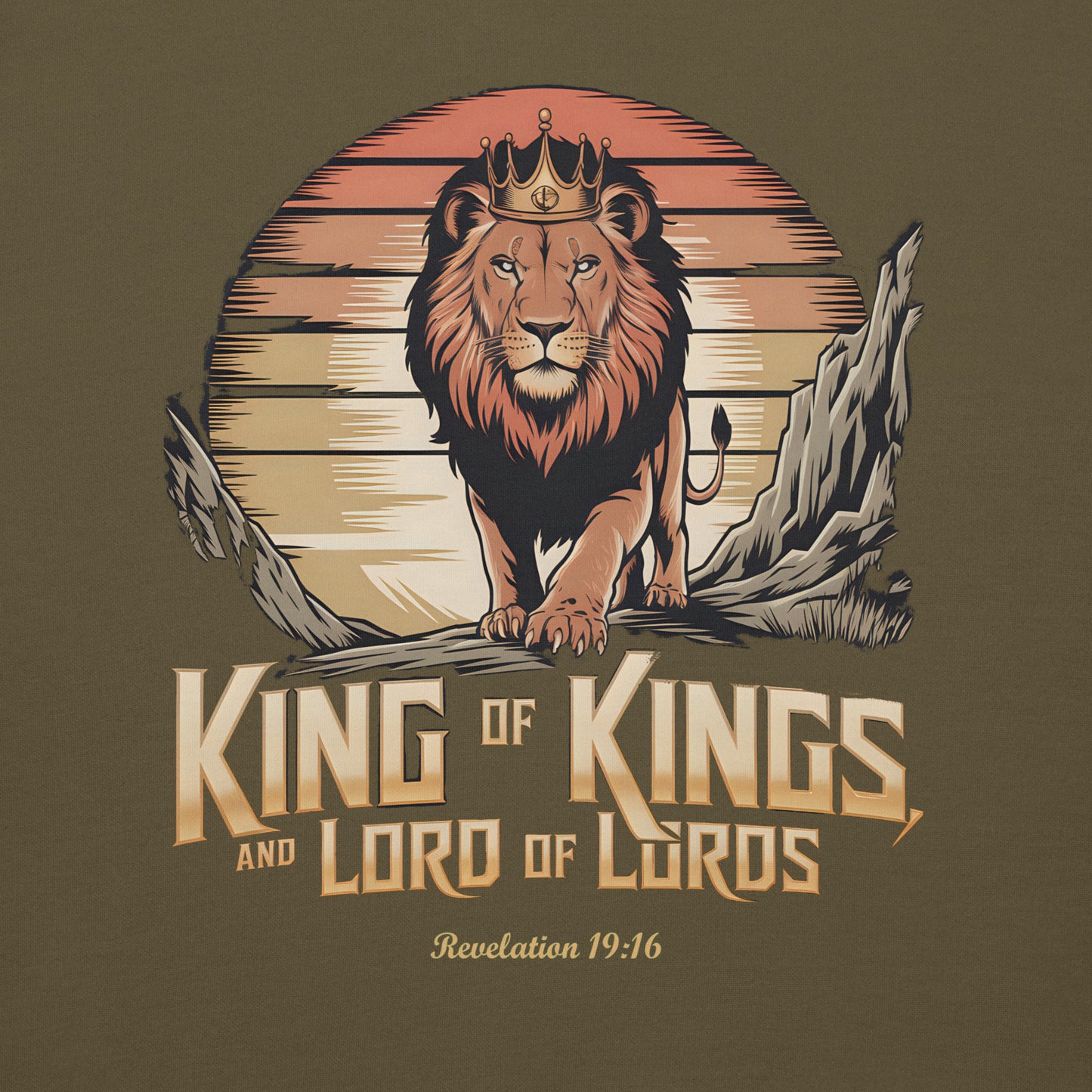 King of Kings Premium Hoodie  Christian Bible Verse Premium Hoodie
