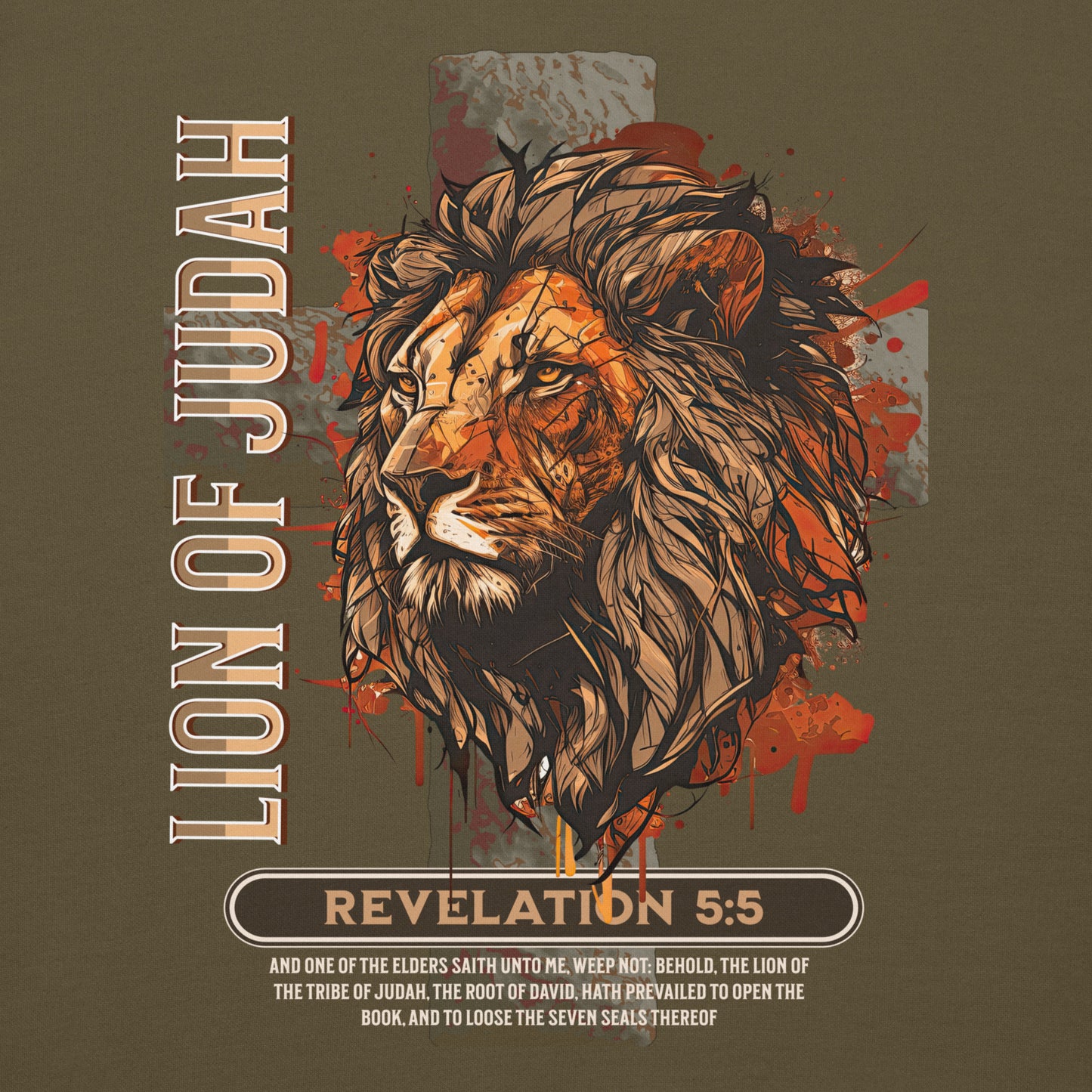 Lion of Judah Premium Hoodie  Christian Bible Verse Premium Hoodie