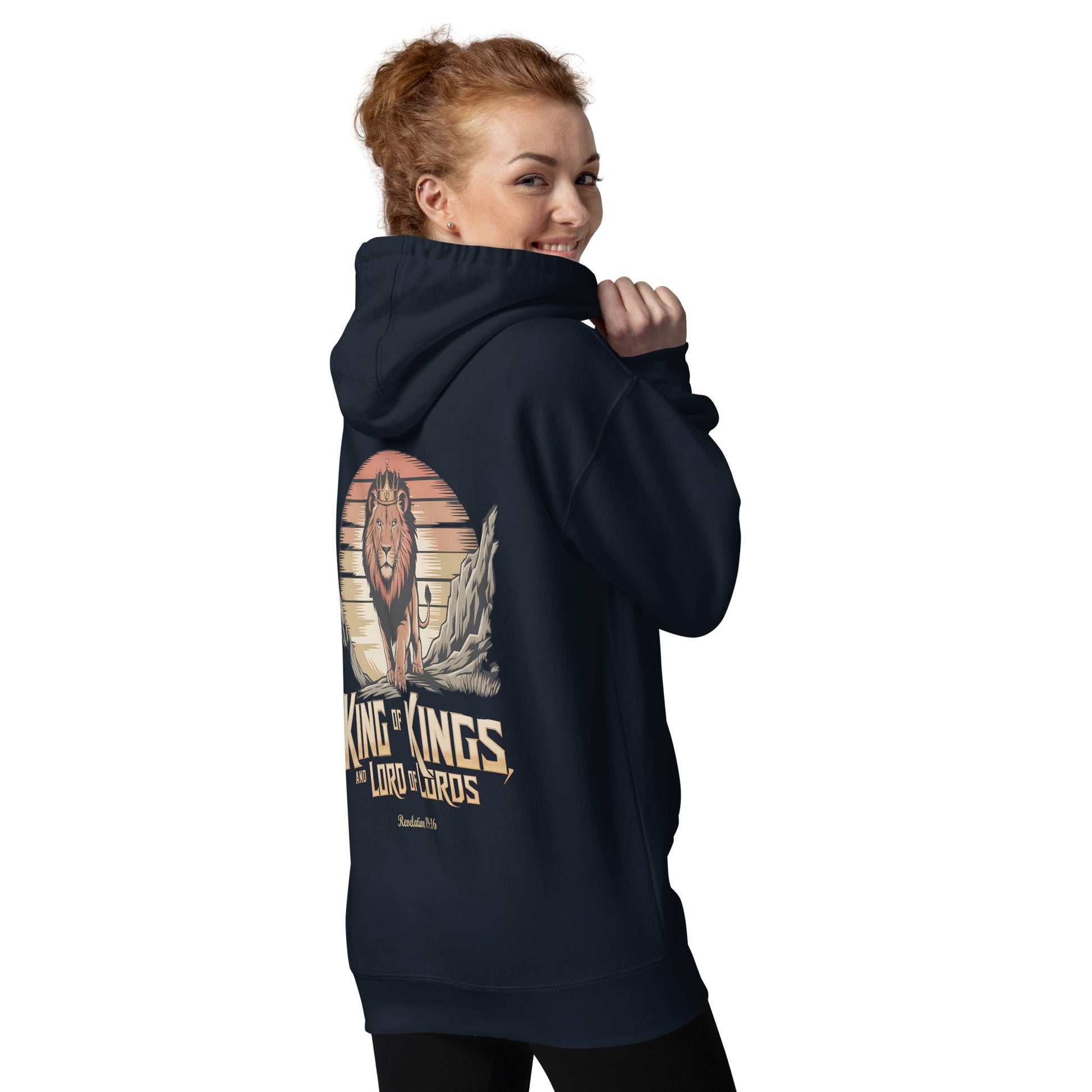 King of Kings Premium Hoodie  Christian Bible Verse Premium Hoodie