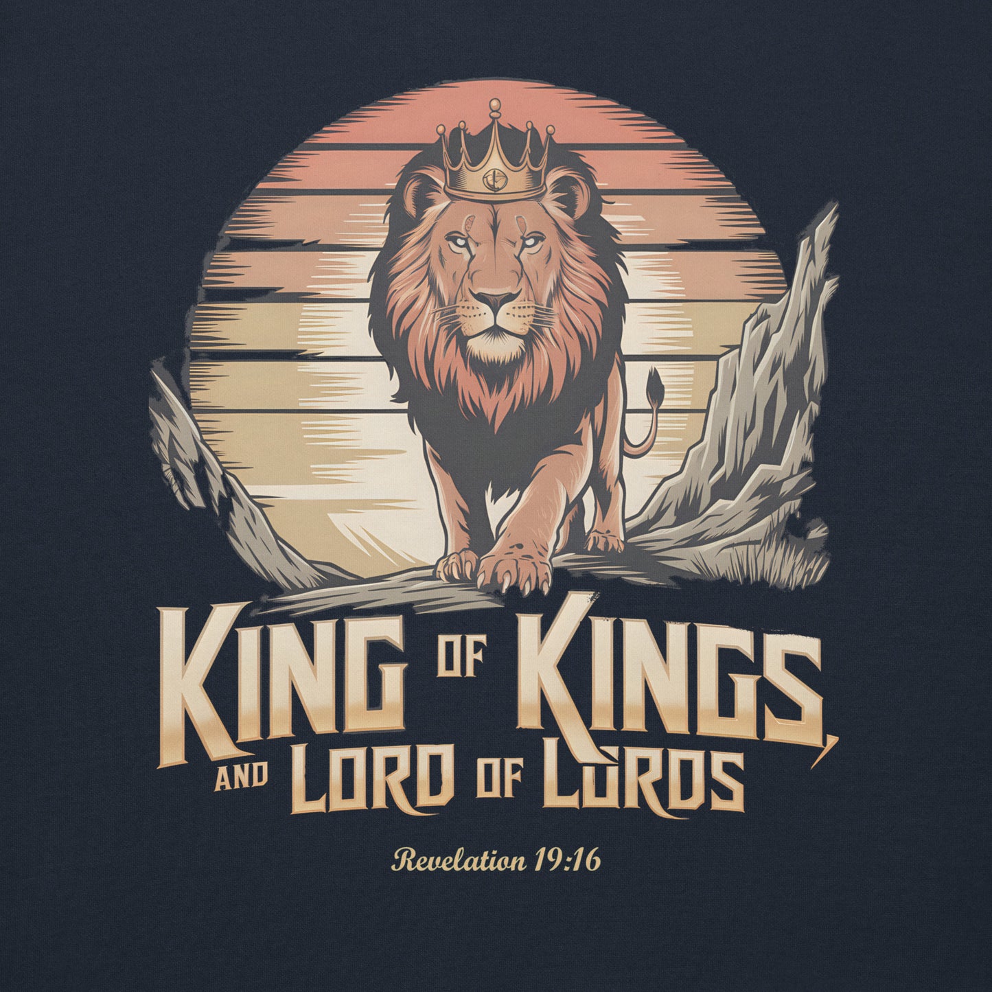 King of Kings Premium Hoodie  Christian Bible Verse Premium Hoodie