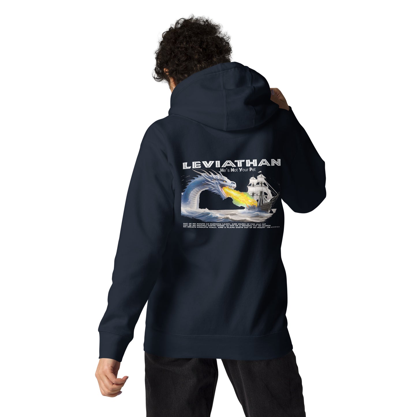 Levithan Premium Hoodie  Christian Bible Verse Premium Hoodie