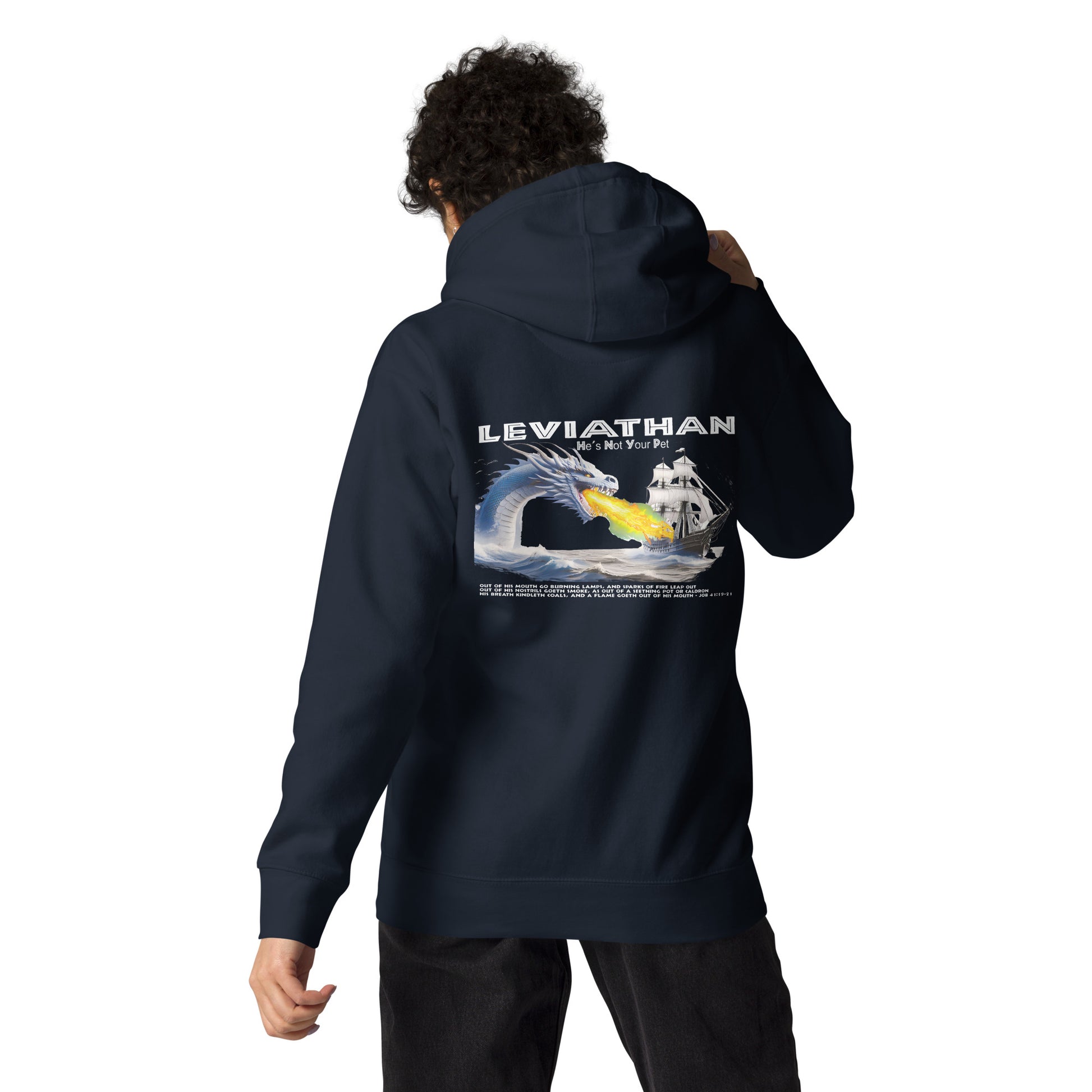Levithan Premium Hoodie  Christian Bible Verse Premium Hoodie
