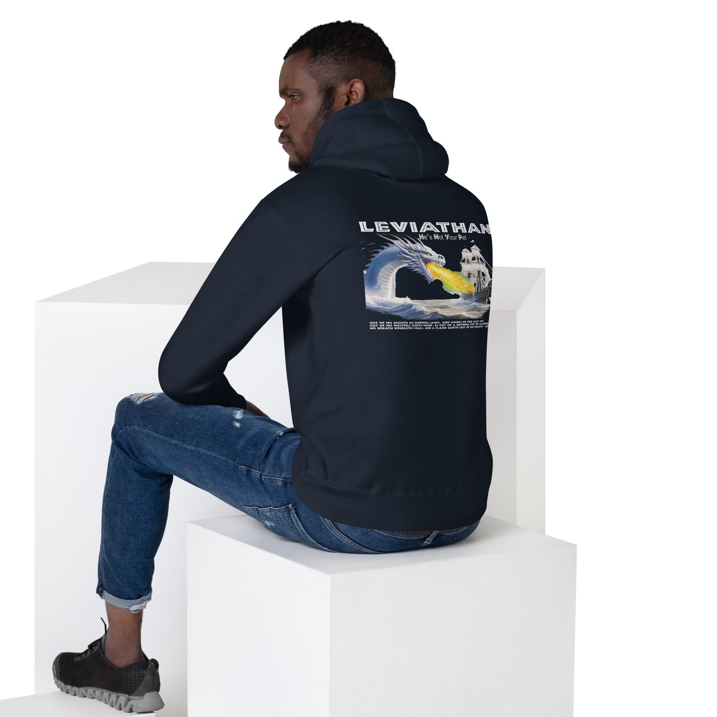 Levithan Premium Hoodie  Christian Bible Verse Premium Hoodie