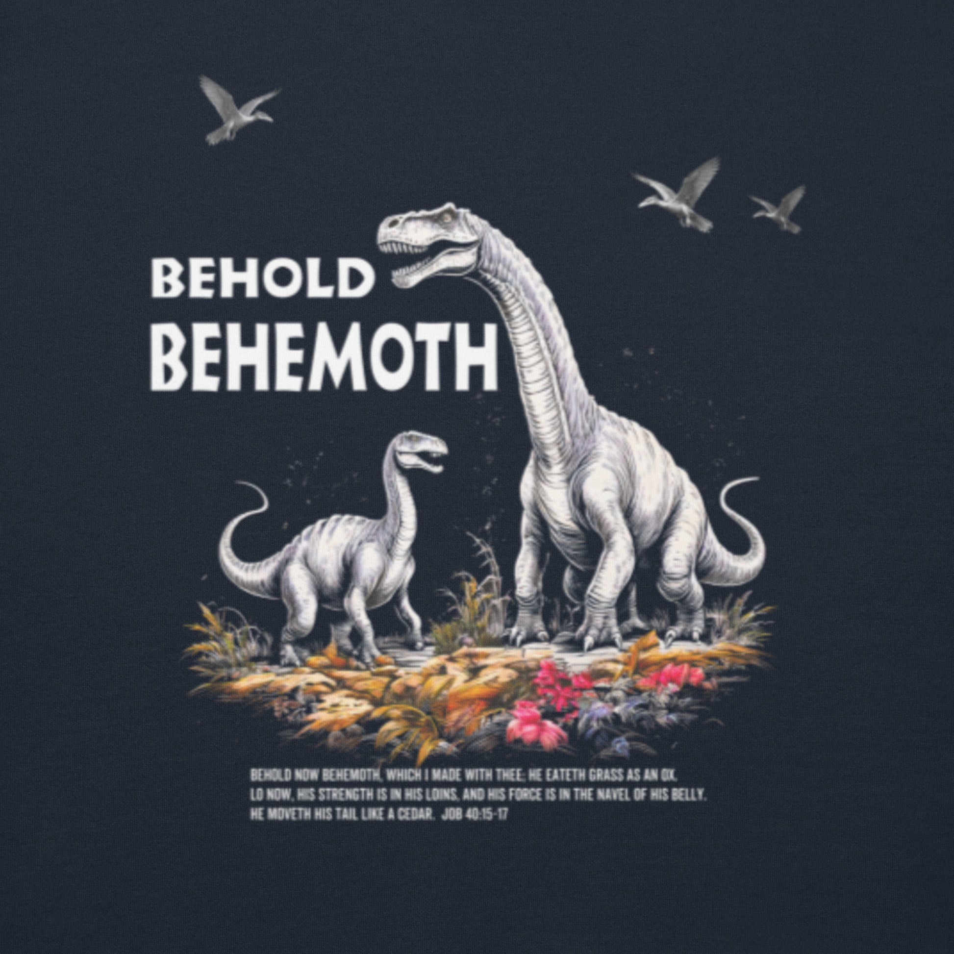 Behold Behemoth Premium Hoodie  Christian Bible Verse Premium Hoodie